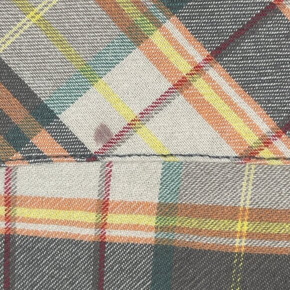 True Religion Men's Pearl Snap Shirt Flannel Cotton Orange Tan XL Extra Large ST - Picture 3 of 9